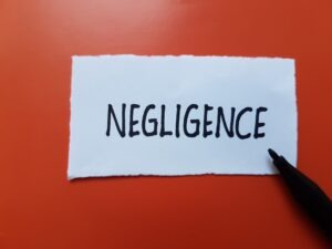 negligence written on a napkin